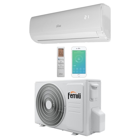 Aer conditionat Ferroli Giada S 9000 BTU WIFI Clasa A++ / A+, Functia Follow ME, Functia Fresh 2CP001LF-C