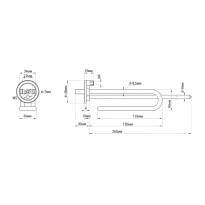 Rezistenta electrica Ferroli 1500W E-GLASSTECH VBO50, VBO80, VBO100, HI-THERM